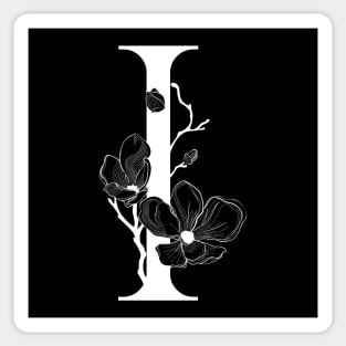 Letter I Monogram - Floral Initial Sticker